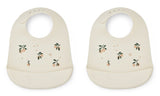 Peaches & Shell Silicone Bib 2-Pack