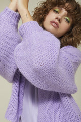 Lilac Mohair Blend Cardigan