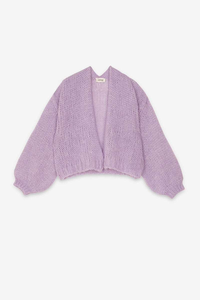 Lilac Mohair Blend Cardigan