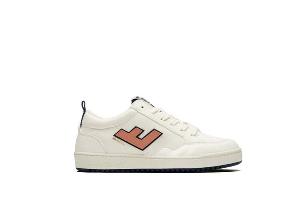 Roland v 10 Trainers - White, Coral Apricot & Navy