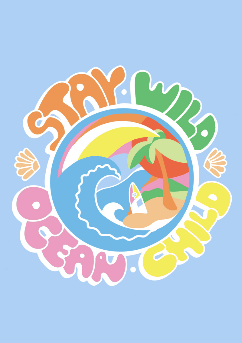 Adults - Stay Wild Ocean Child Live Kind T-Shirt