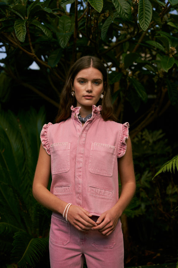 Pablo Waistcoat - Washed Candyfloss