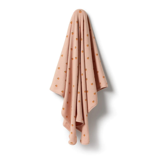 Little Orange Swaddle Baby Blanket