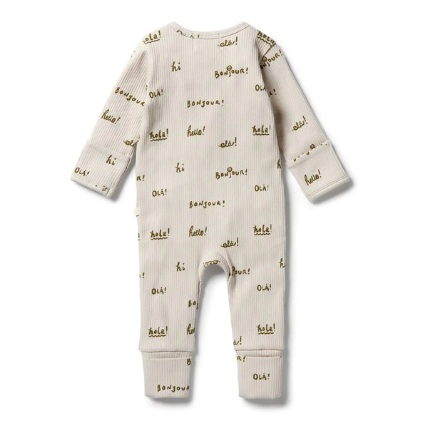 Organic Zipsuit - Bonjour