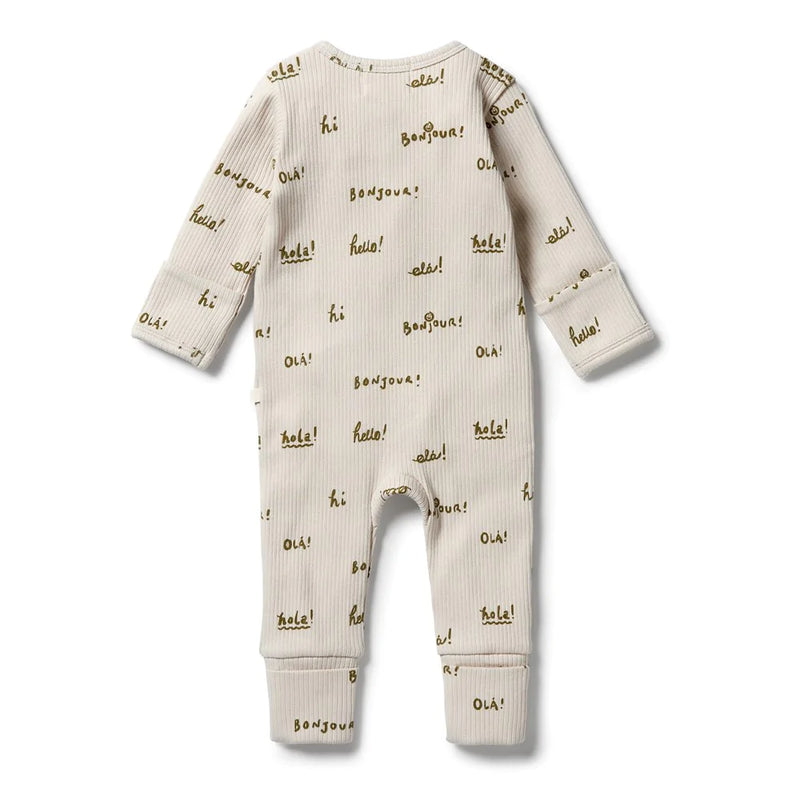 Organic Zipsuit - Bonjour