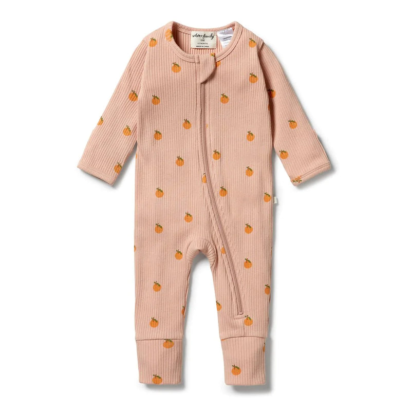 Organic Zipsuit - Little Orange