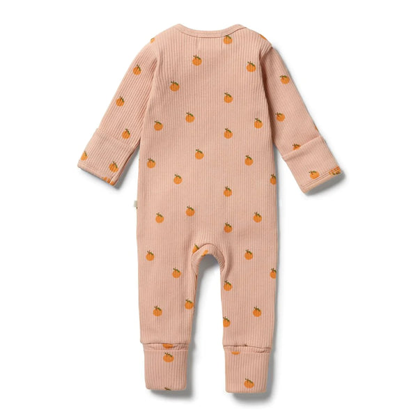 Organic Zipsuit - Little Orange