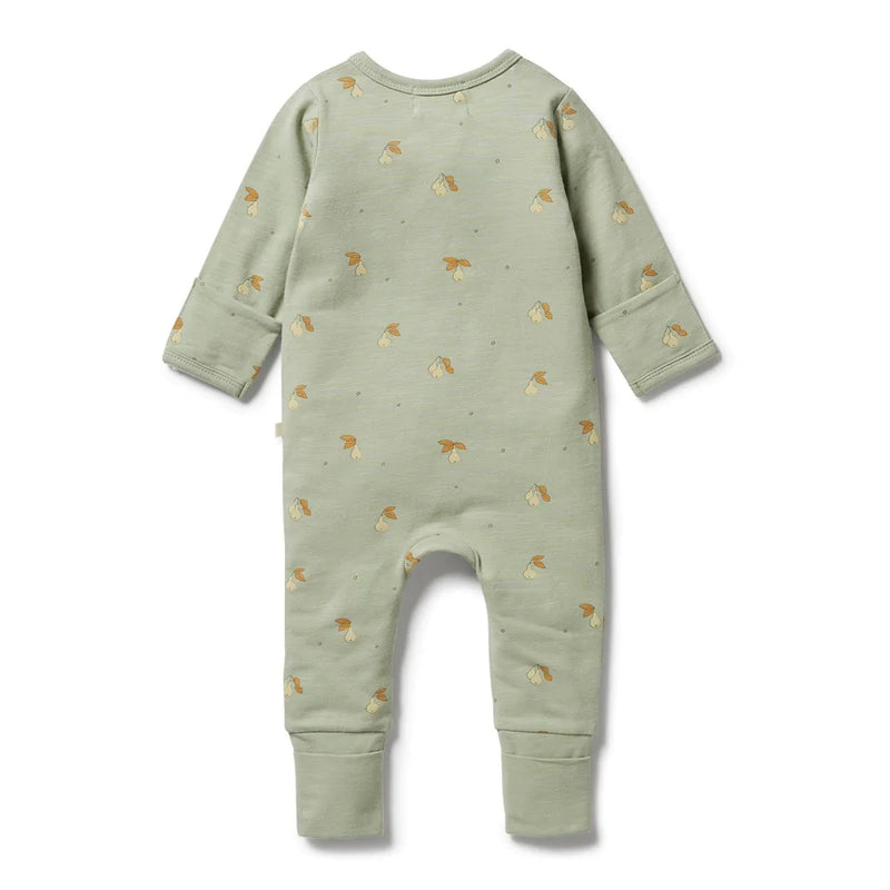 Organic Zipsuit - Perfect Pears