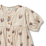 Crinkle Cotton Dress - Little Swan