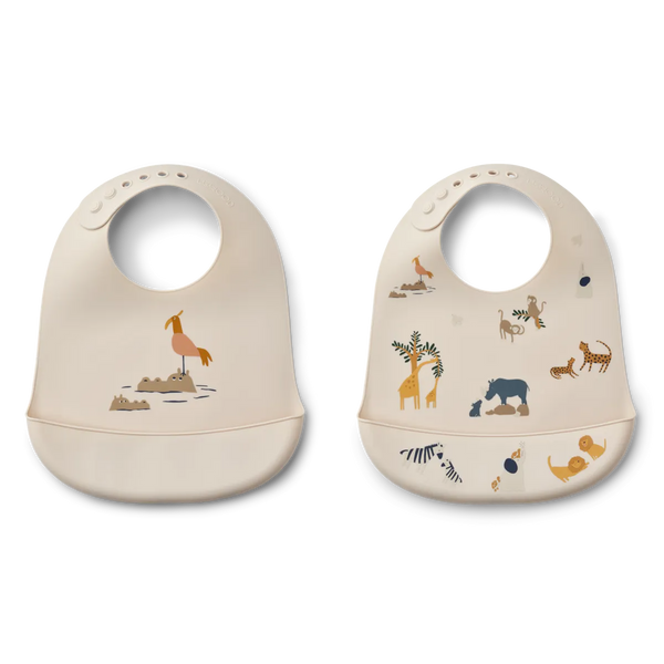 All Together Sandy Silicone Bib 2-Pack