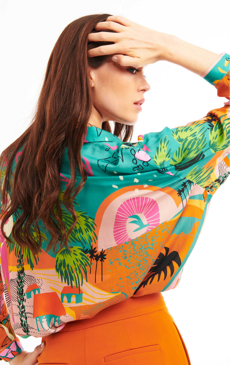 Bonaventure Vacanze Orange Shirt