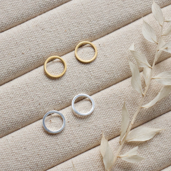 Circle Studs 12mm - Gold and Silver