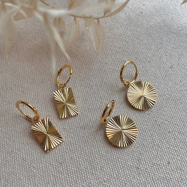 Sunrise Circle Hoop Earrings