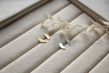 Crescent Studs - Gold and Silver