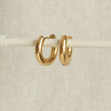 Gold Bar Hoop Earrings