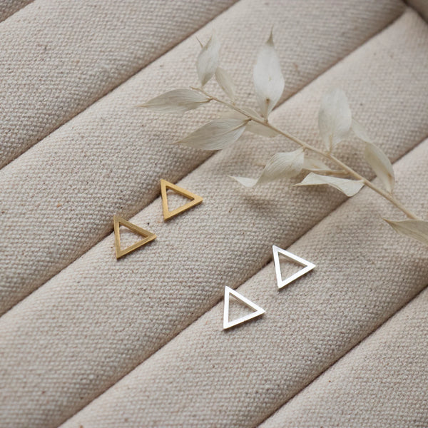 Triangle Studs - Gold and Silver