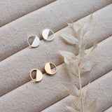 Half Circle Studs - Gold and Silver
