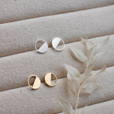 Half Circle Studs - Gold and Silver