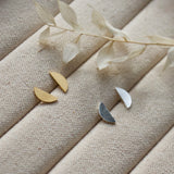 Crescent Studs - Gold and Silver