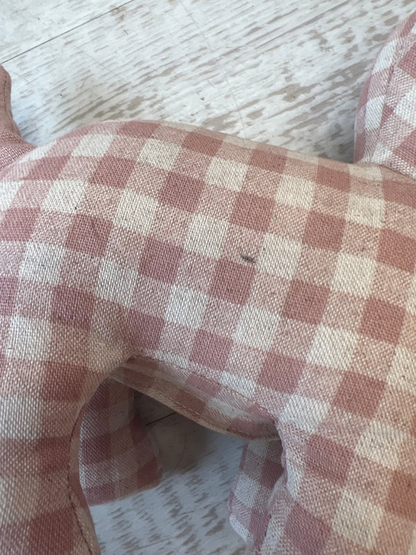 Alimrose Musical Pink Check Dog