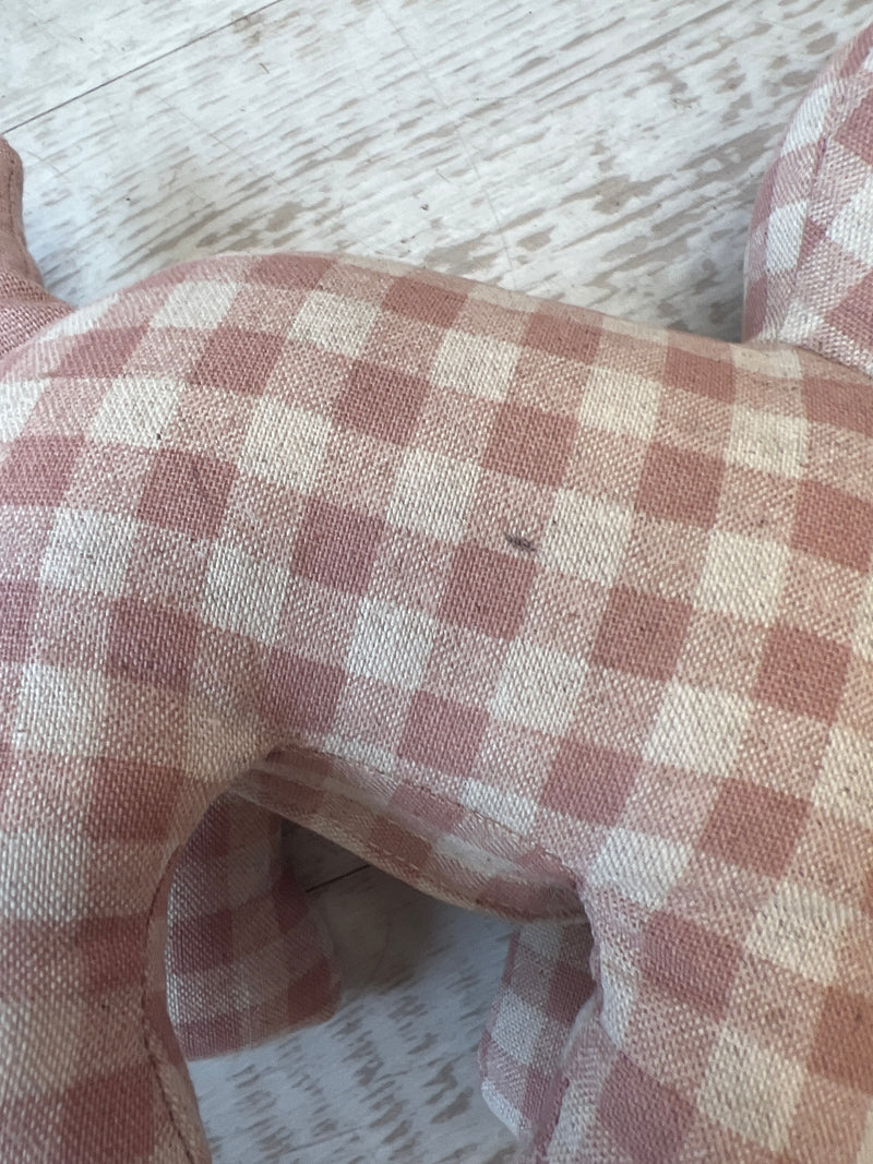 Alimrose Musical Pink Check Dog