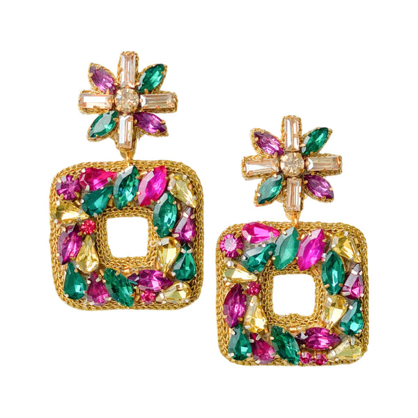Victoria Mardi Gras Beaded Earrings