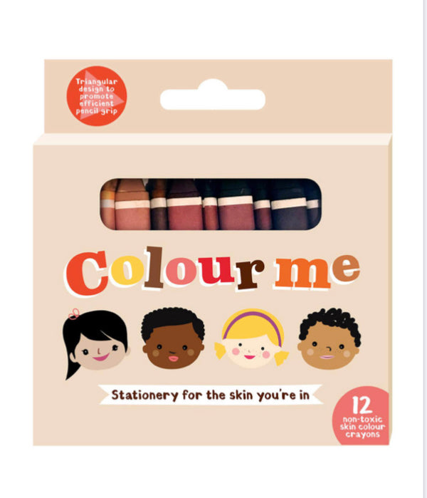 Colour Me Crayons (12 non toxic skin colour crayons)