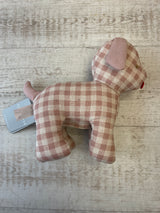 Alimrose Musical Pink Check Dog