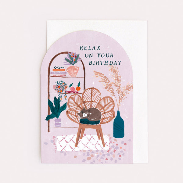 sister paper co relax on your birthday adult card crane and kind